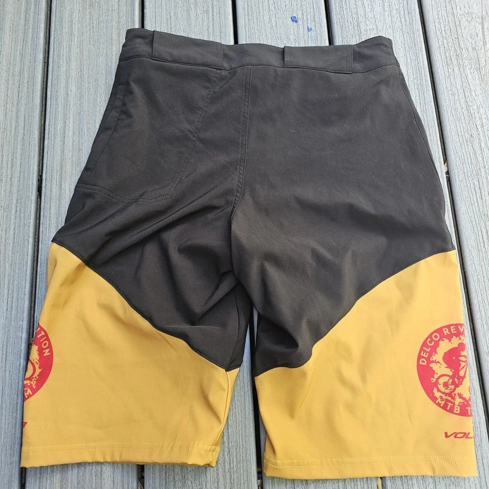 Voler The All Mountain‎ Short Black Yellow Athletic Cycling Shorts Mens Medium